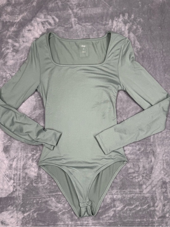 dip Tops - Olive Long Sleeve Square Neck Bodysuit
